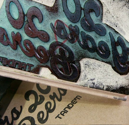 Printed wooden carriers created for Tandem's 20 Years 20 Beers anniversary project