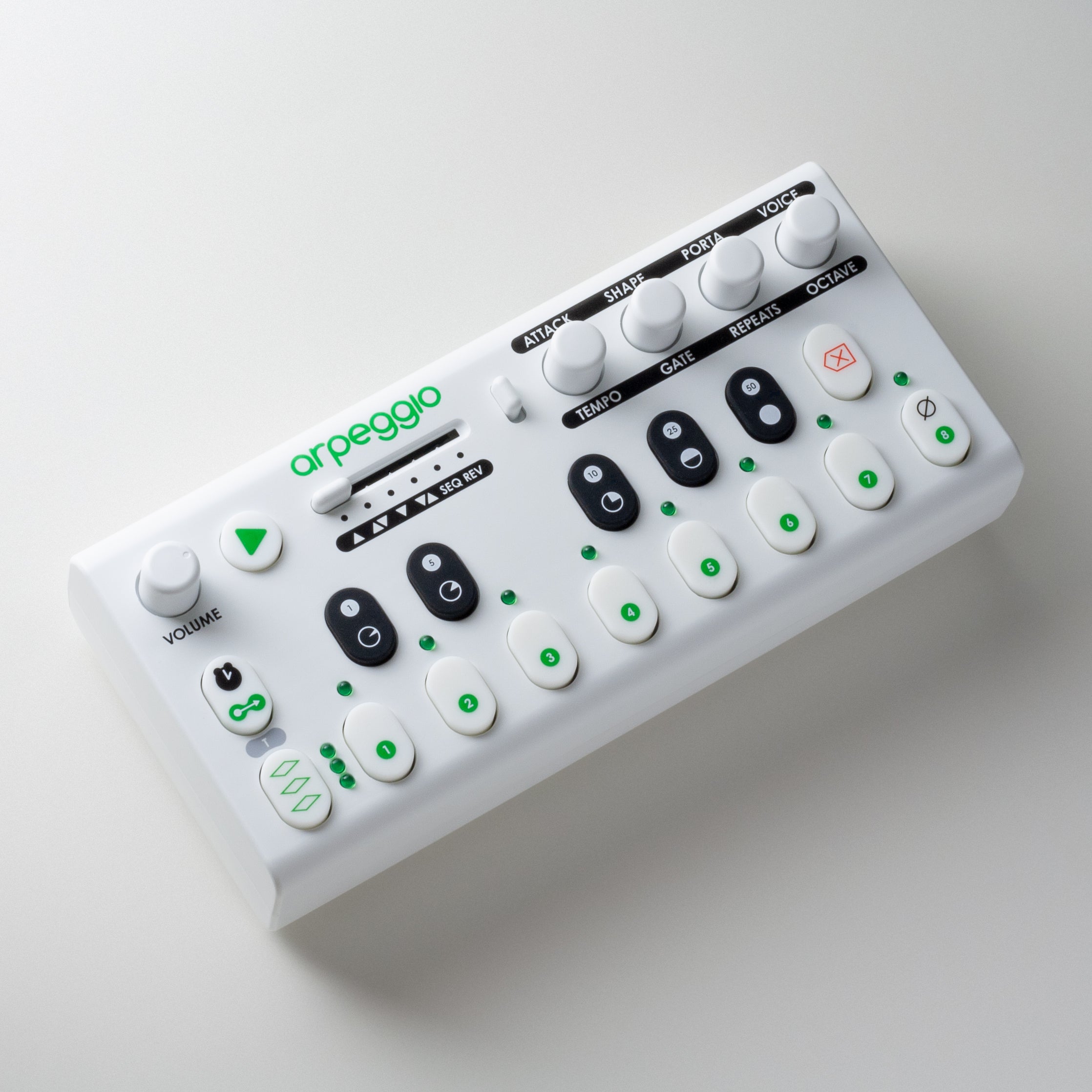 Arpeggio synthesizer at an angle