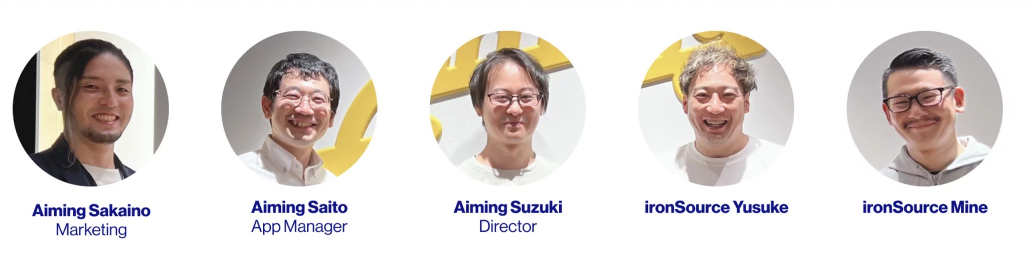 Aiming and ironSource team members pictured in Unity's Tapjoy offerwall case study