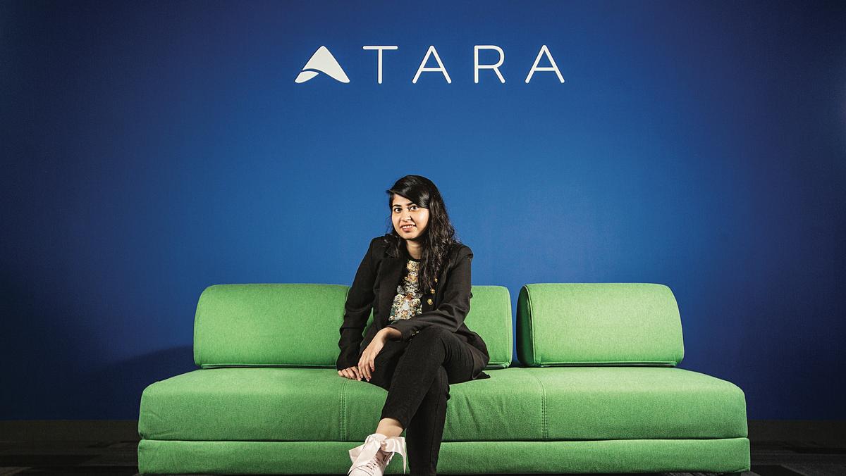 Tara AI co-founder Iba Masood seated beneath the company wordmark