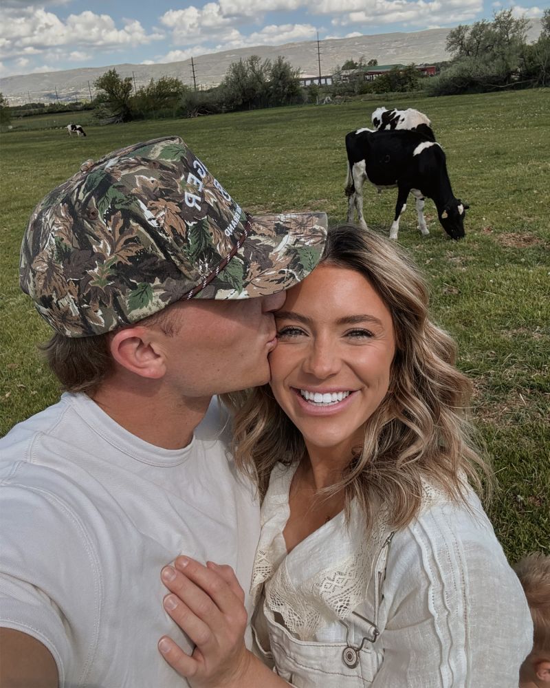 Tay Brown with his wife Syd in a field