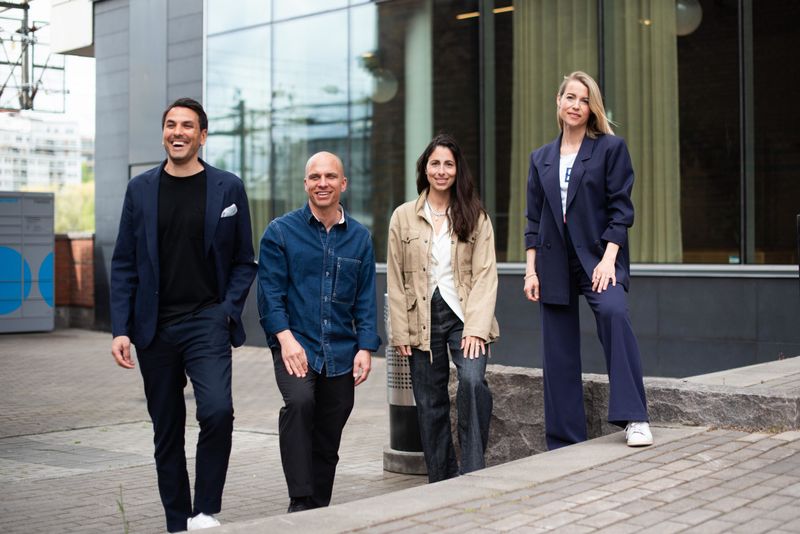 TECHARENA co-founders Omid Ekhlasi and Tommy Fondelius with BackingMinds founders Susanne Najafi and Sara Wimmercranz