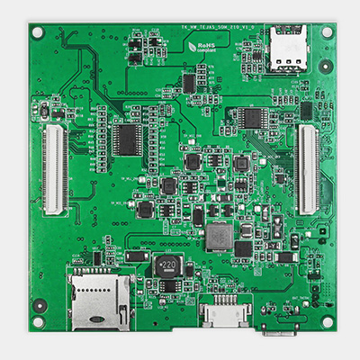 Circuit board pictured in Teksun’s edge AI camera gallery