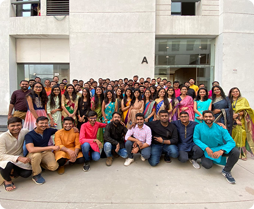 Teksun team celebrating Diwali in a company photograph