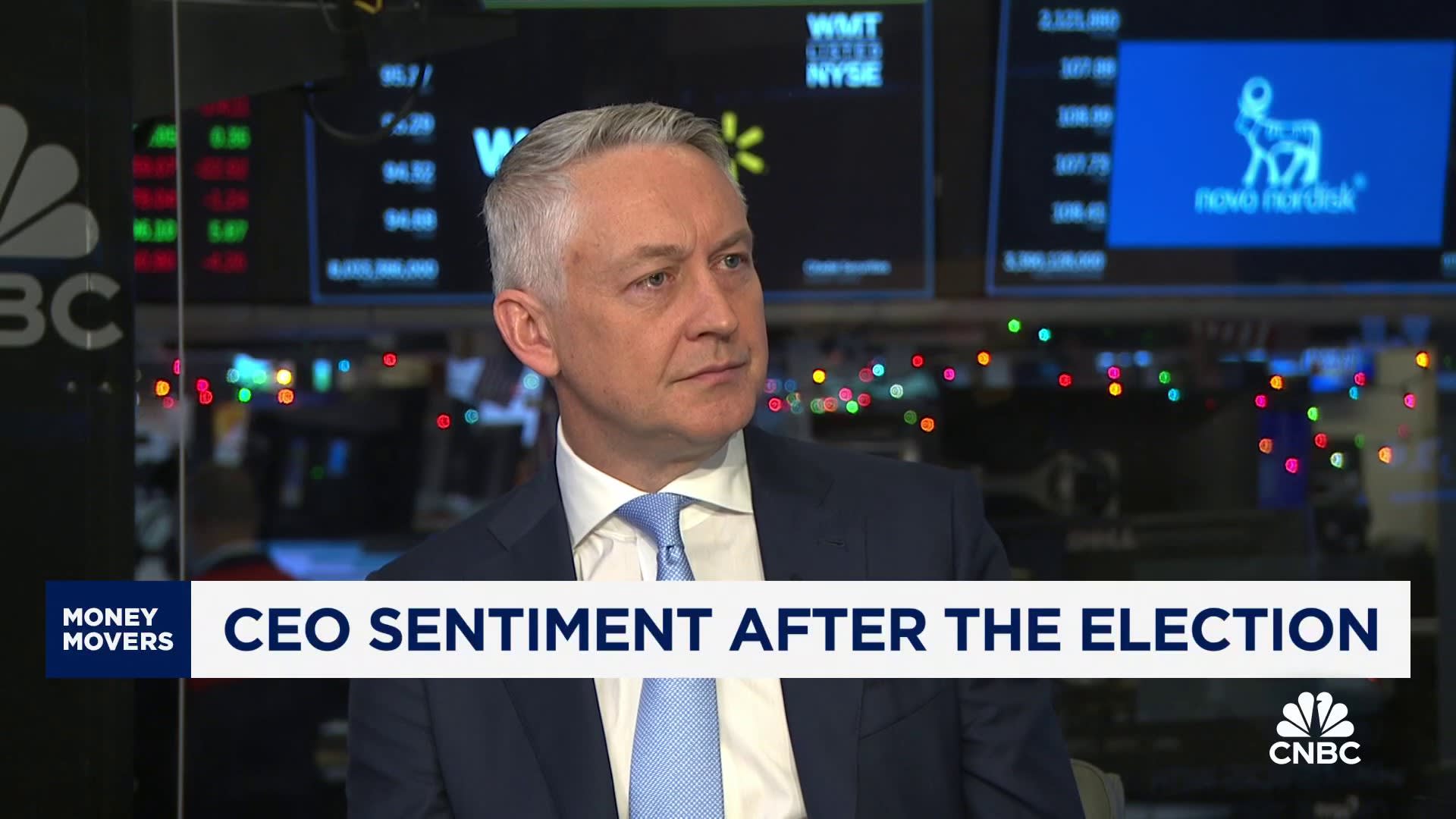 Teneo CEO Paul Keary speaking during a CNBC television interview
