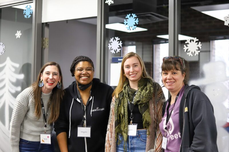 Tenstreet employees gathered together at a company winter event