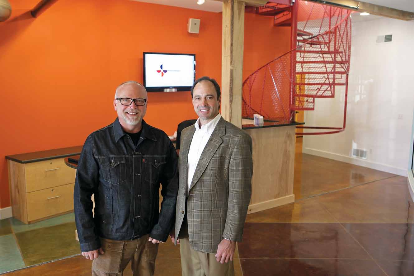 Steve Sweitzer and Terry Woodruff together at their agency in 2010