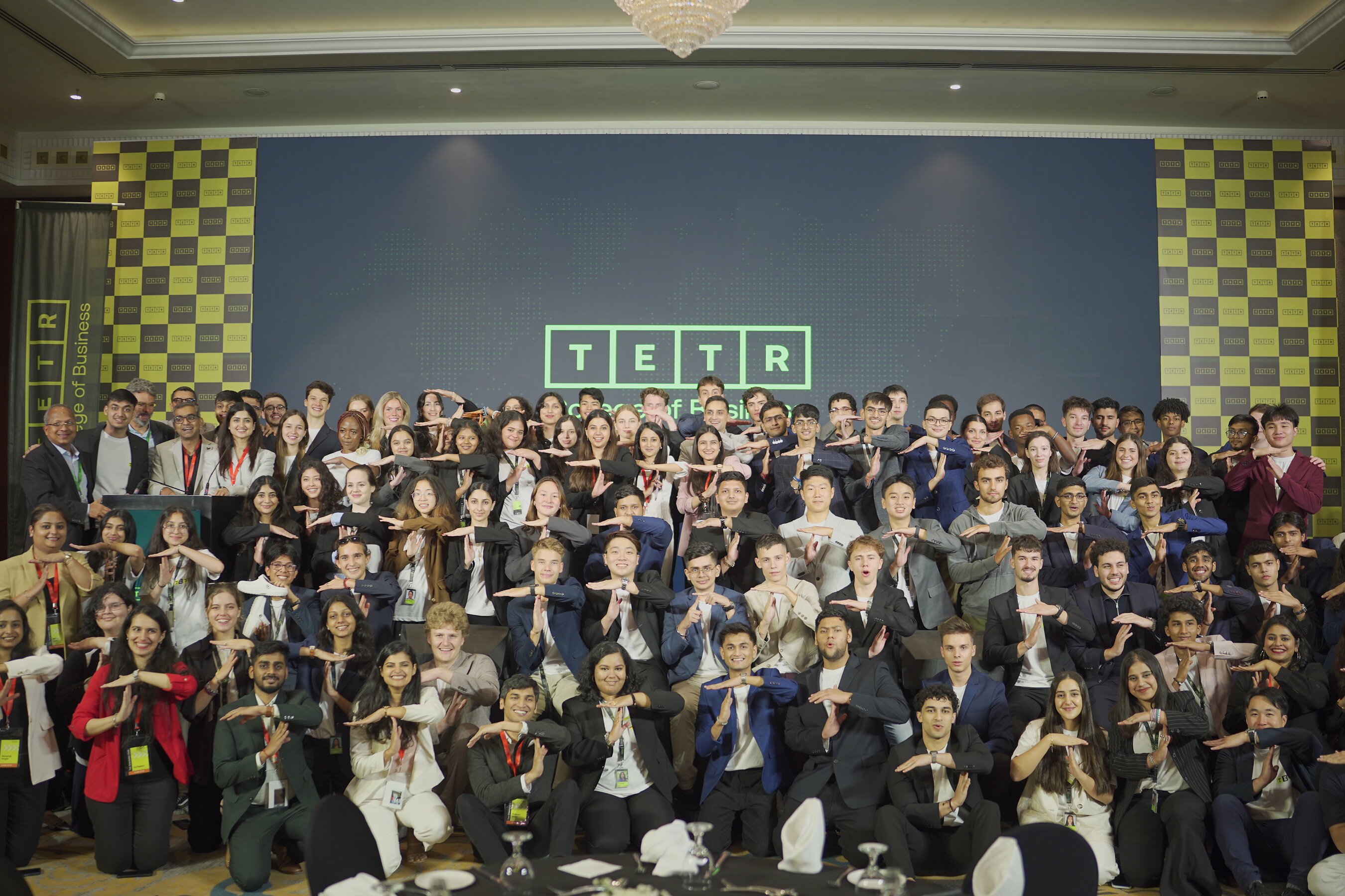Tetr's inaugural cohort gathered together for a group photograph
