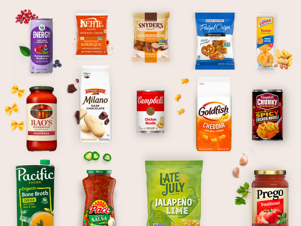 The Campbell’s Company portfolio arranged as prepared meals and snacks