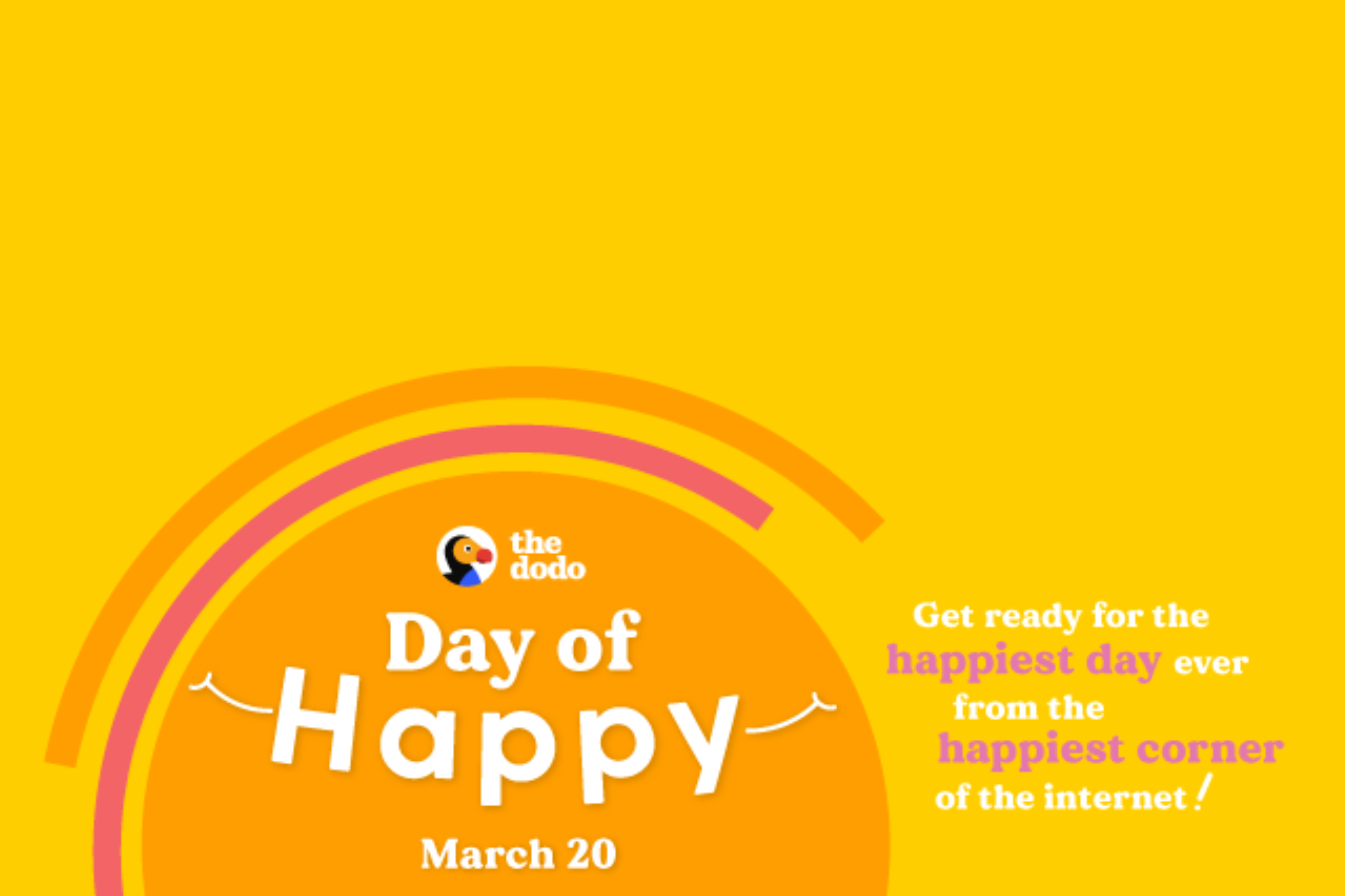 The Dodo's Day of Happy anniversary campaign graphic