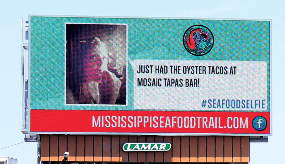 Mississippi Seafood Trail digital billboard campaign produced by The Focus Group