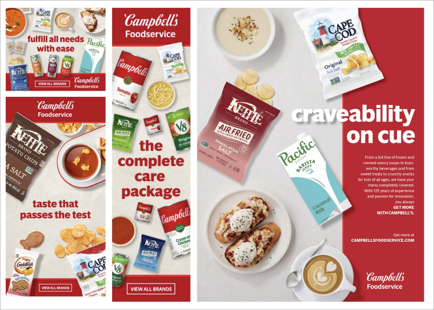 Campbell's Foodservice print and digital campaign materials created by The Food Group