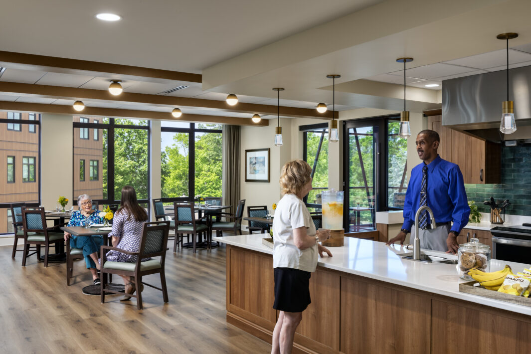 Interior architecture at The Forest at Duke’s health center