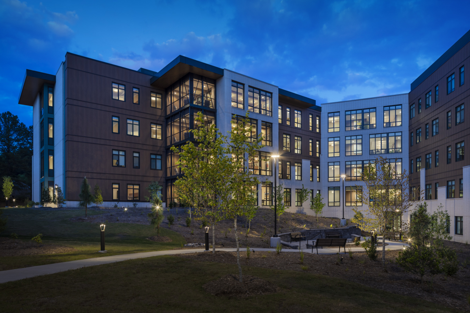 Exterior of The Forest at Duke’s household-model health center