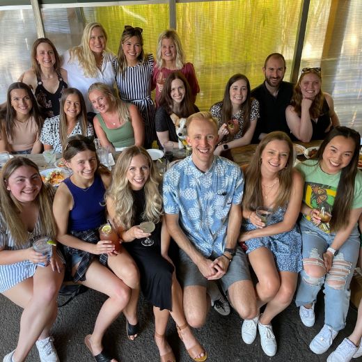 Members of The Hoffman Agency team together outdoors