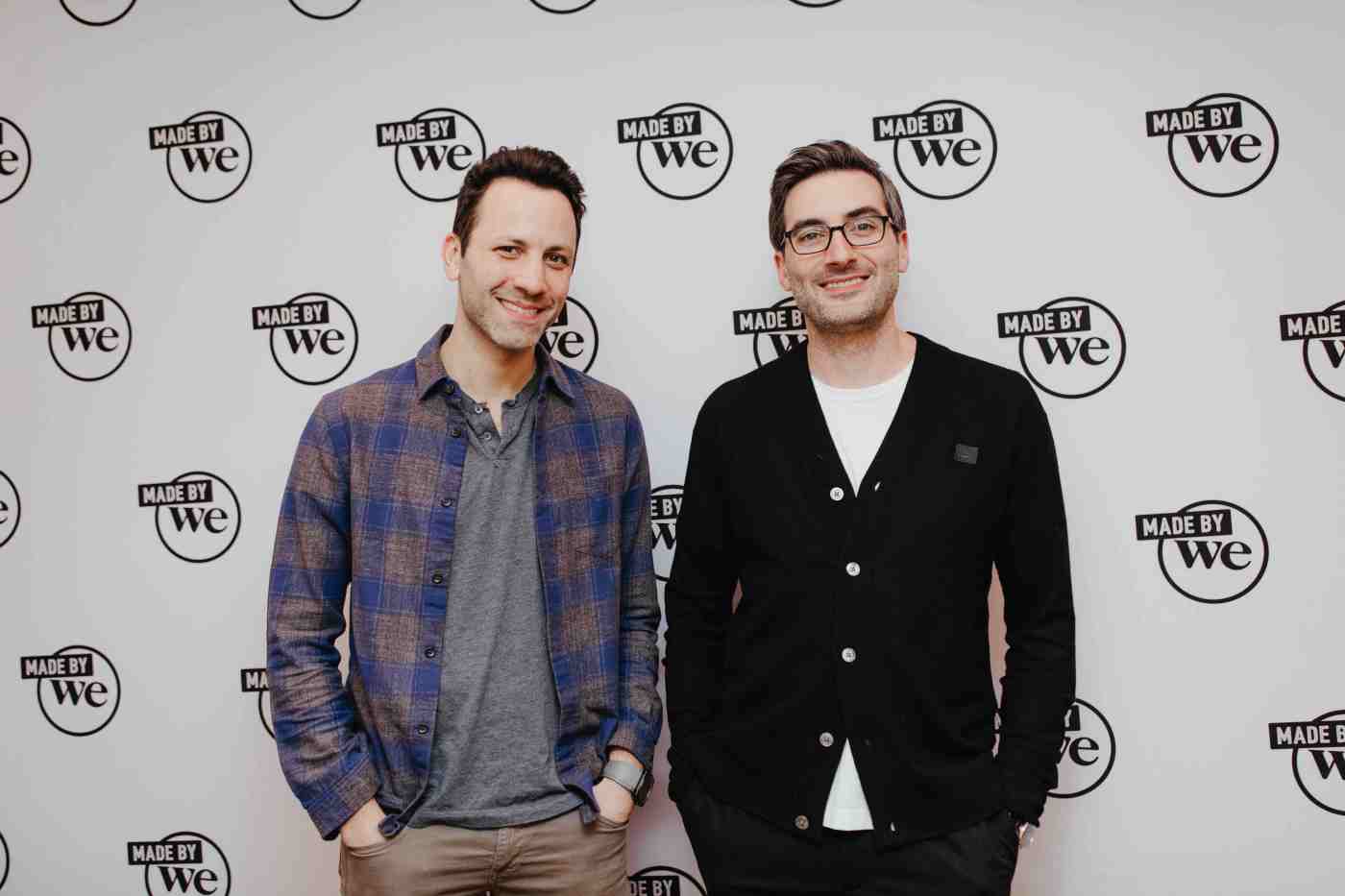The Infatuation co-founders Andrew Steinthal, left, and Chris Stang at a WeWork event