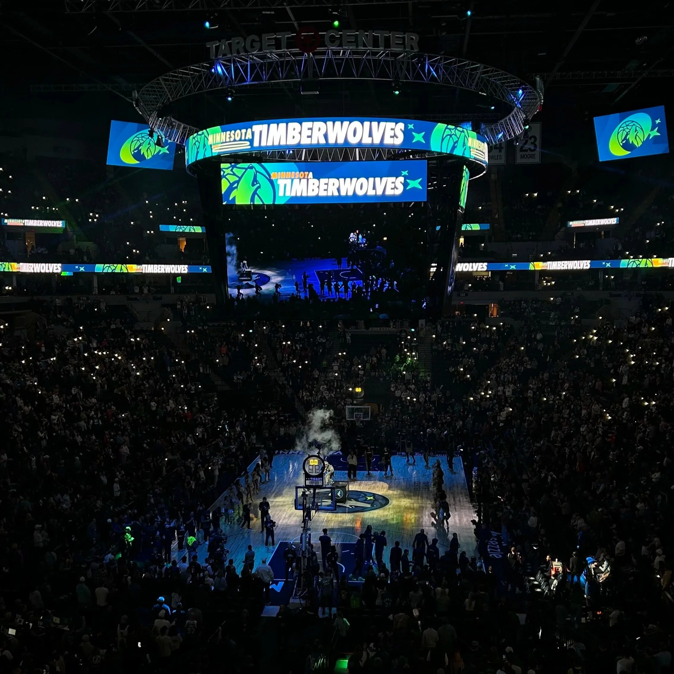 A Minnesota Timberwolves game at Target Center, connected to The League's Game4Good Minnesota work