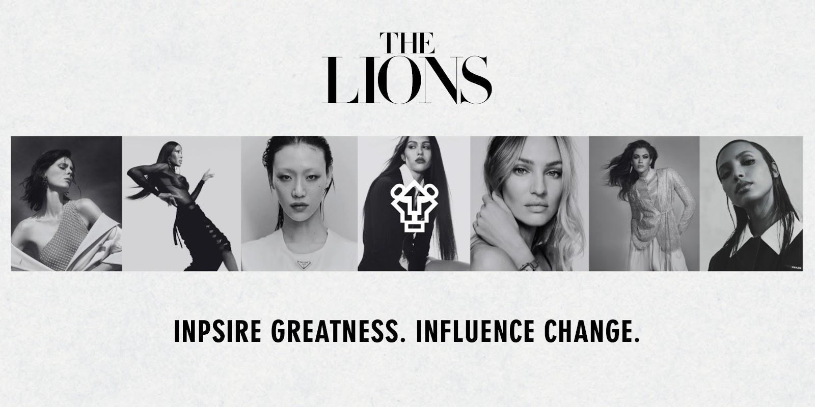 The Lions tenth anniversary campaign featuring a row of represented talent