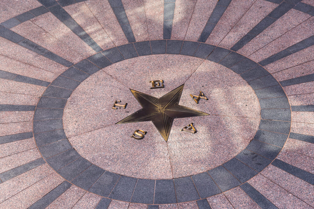 The Texas star set into the floor of the state Capitol