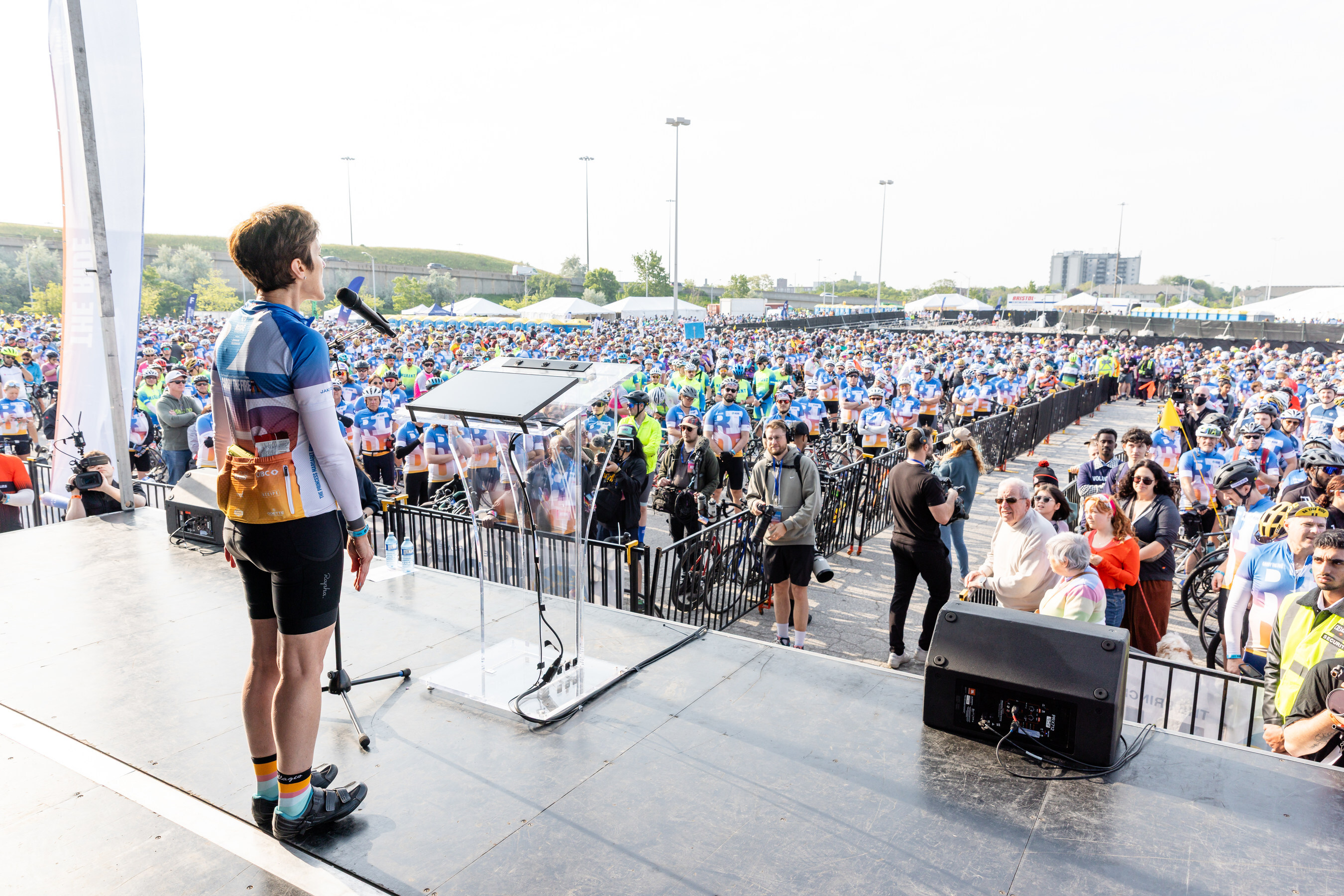 Thousands of cyclists gathered at the start of The Princess Margaret Cancer Foundation Ride