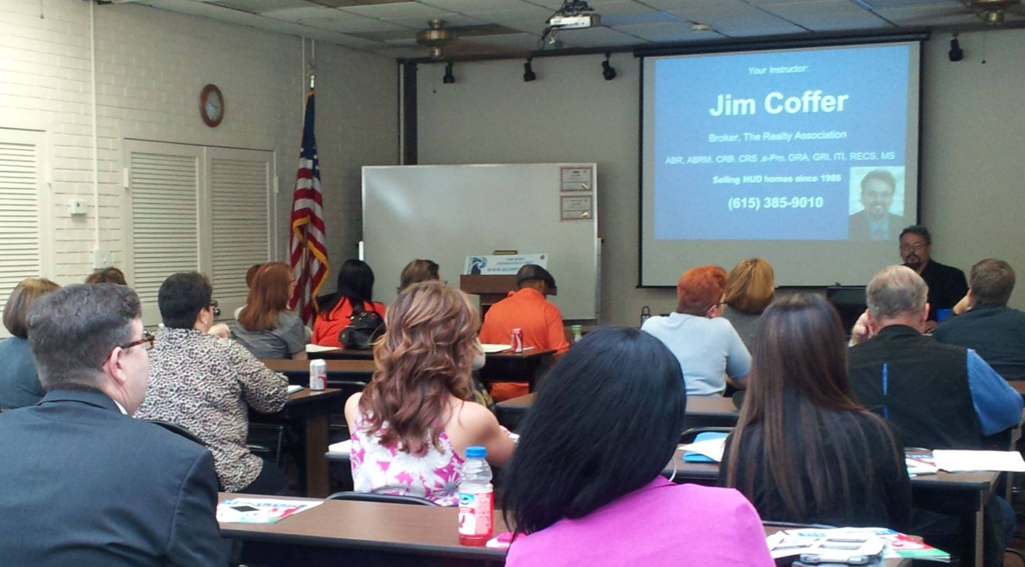 Rows of attendees taking part in a classroom session pictured on the company’s Realnet page