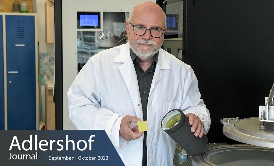 Siegmund Greulich-Weber photographed for the Adlershof company story