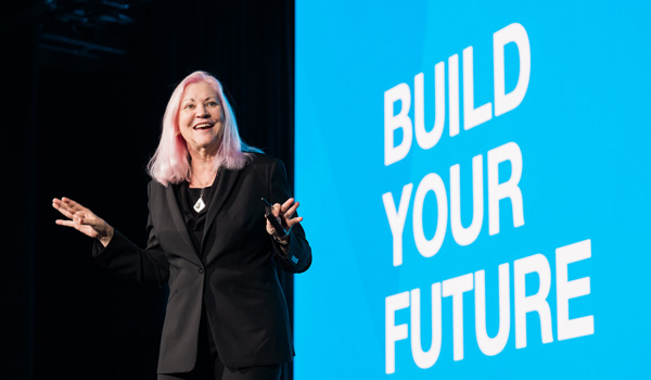 Therese Tucker onstage at BlackLine’s InTheBlack 2016 user conference