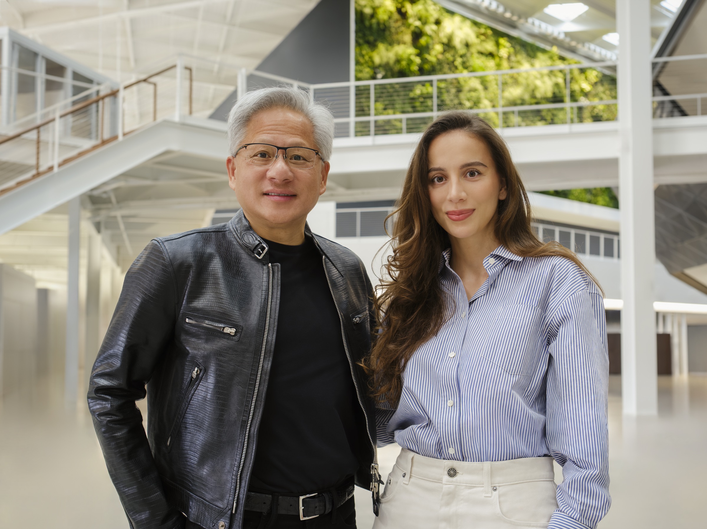 NVIDIA CEO Jensen Huang with Thinking Machines Lab CEO Mira Murati