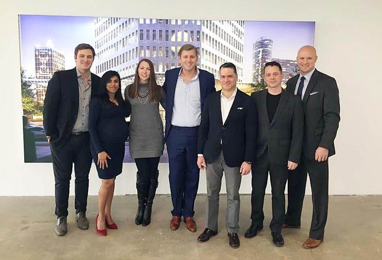 Thomas Hartland-Mackie, fourth from left, with the 400 Record project team