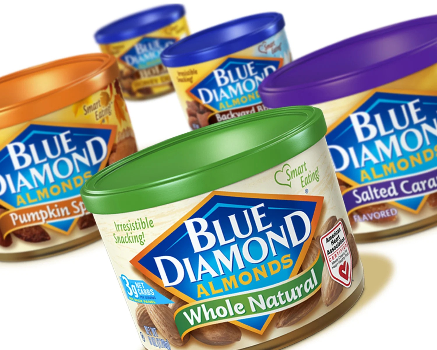 Blue Diamond almond cans in several varieties from the studio’s portfolio