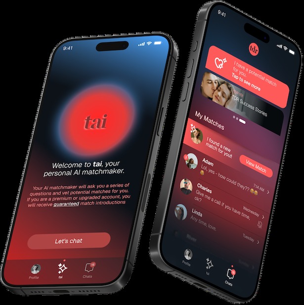 Three Day Rule's Tai AI matchmaking app interface