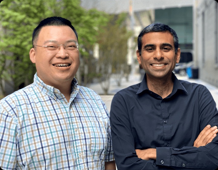 Thunkable co-founders Arun Saigal and WeiHua Li