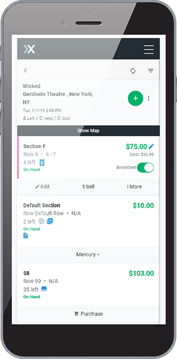 Company-published POSNext mobile inventory interface