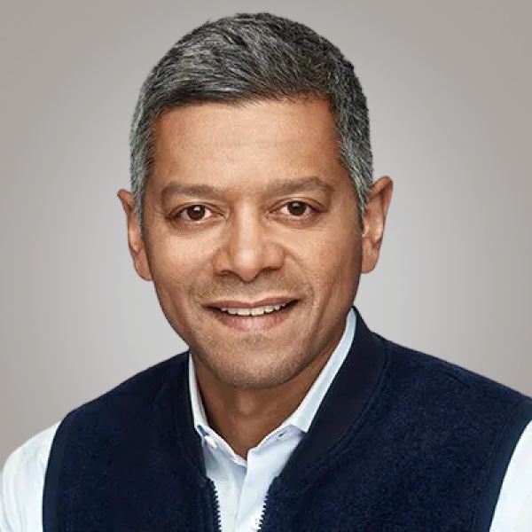 TIFIN founder Vinay Nair wearing a navy vest