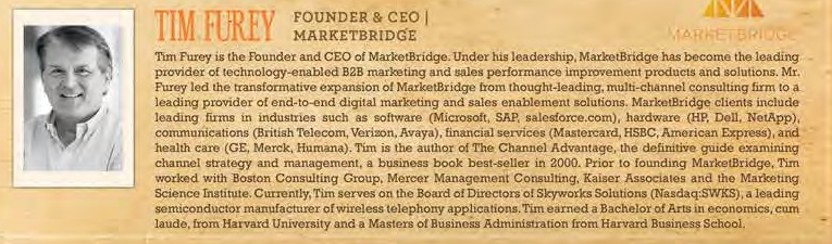 Archival 2016 conference biography identifying Tim Furey as MarketBridge founder and CEO