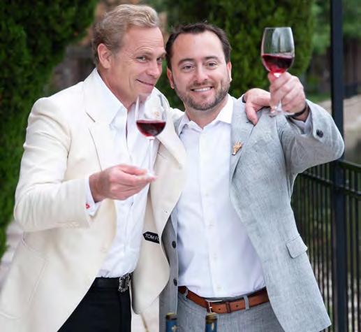 Jean-Charles Boisset and Tim McEnery raising glasses together