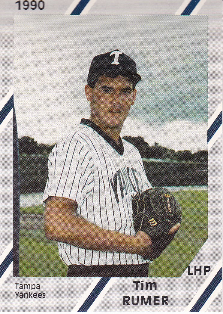 Tim Rumer, pictured on his Gulf Coast League Yankees baseball card