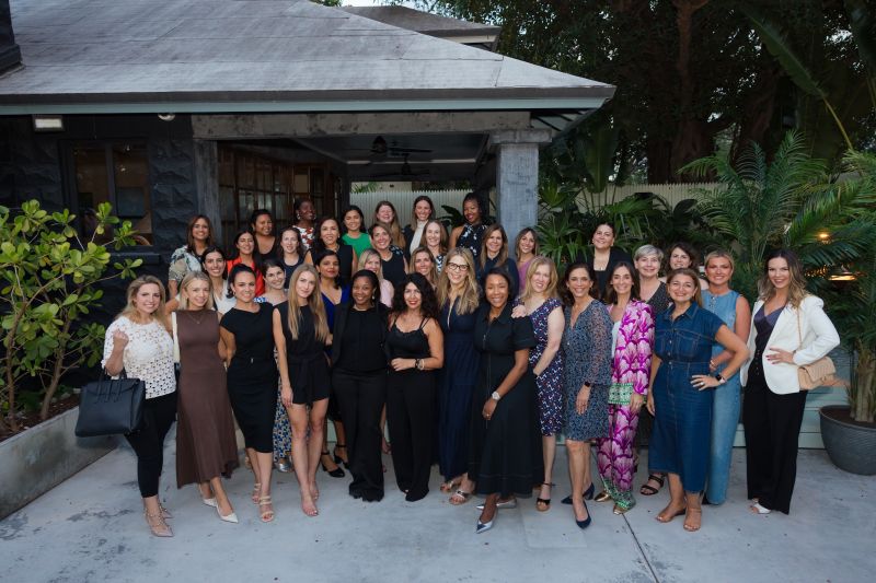 Members of Chief's Miami community gathered outdoors at Miami Pool House
