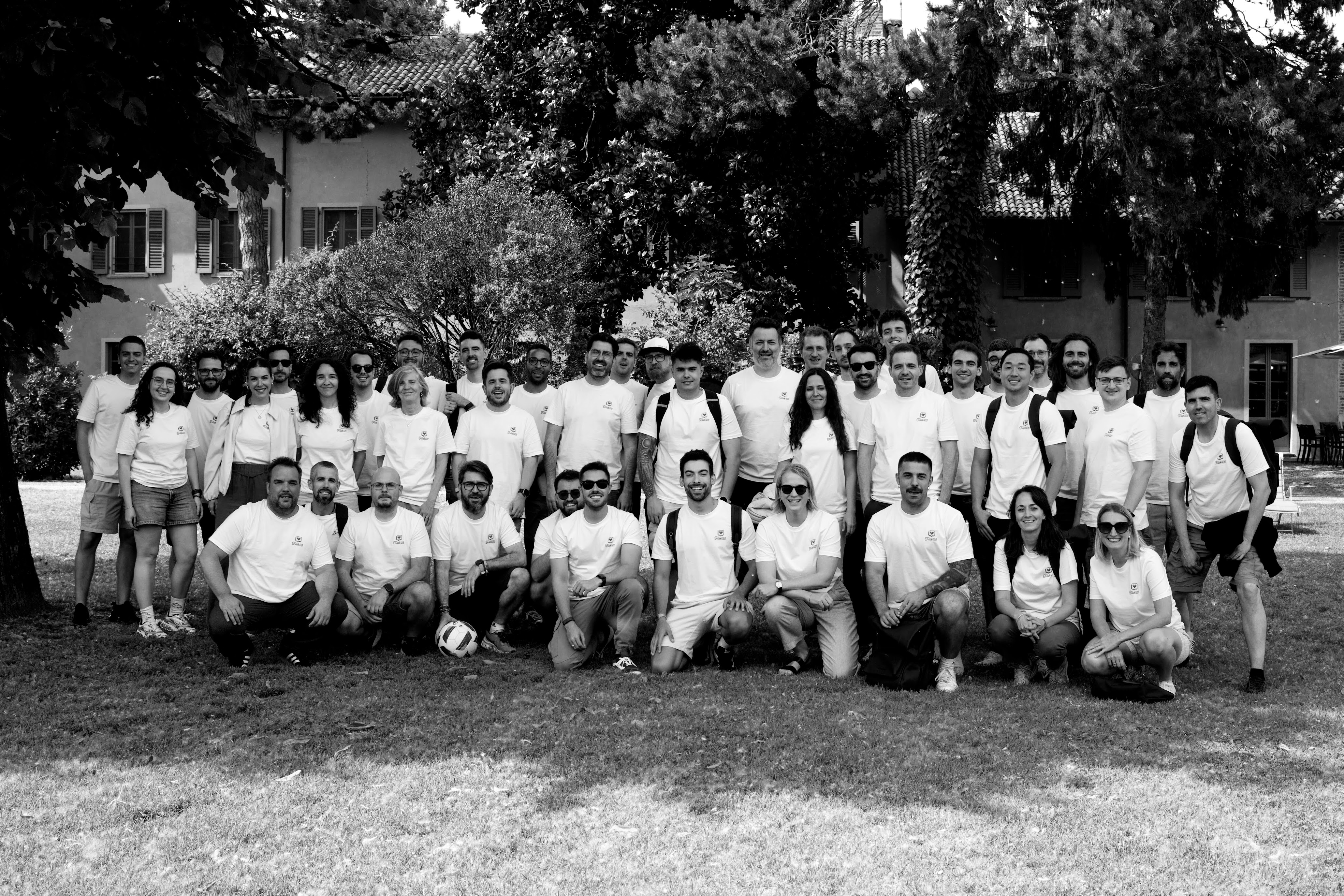 Tinybird team gathered outdoors for a group photograph