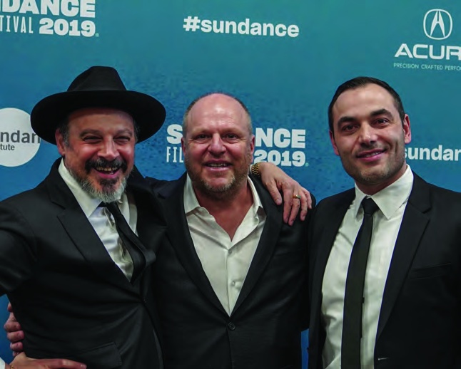 Eddy Moretti, TJ Rinomato and Michael DiVerdi at the 2019 Sundance premiere of The Report