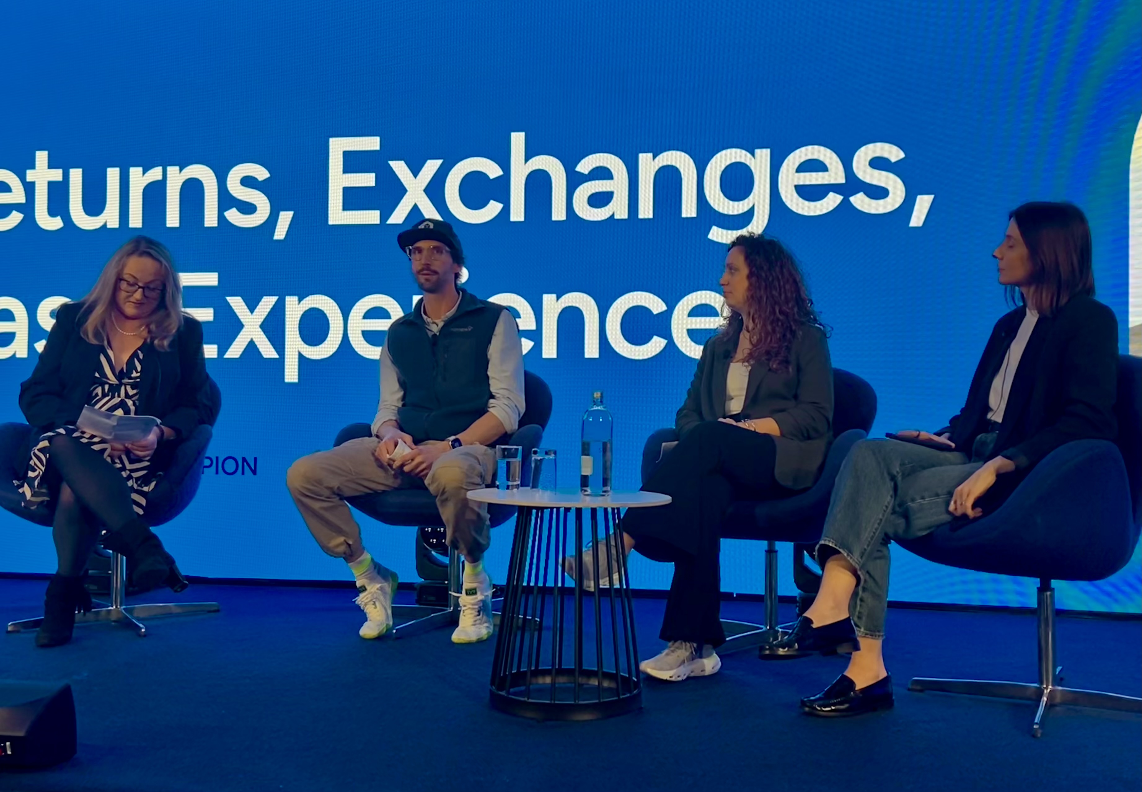 Tobias Buxhoidt, second from left, discussing returns with Clare Bailey, Aura Hita Losa and Daniele Thomas at The Delivery Conference 2026