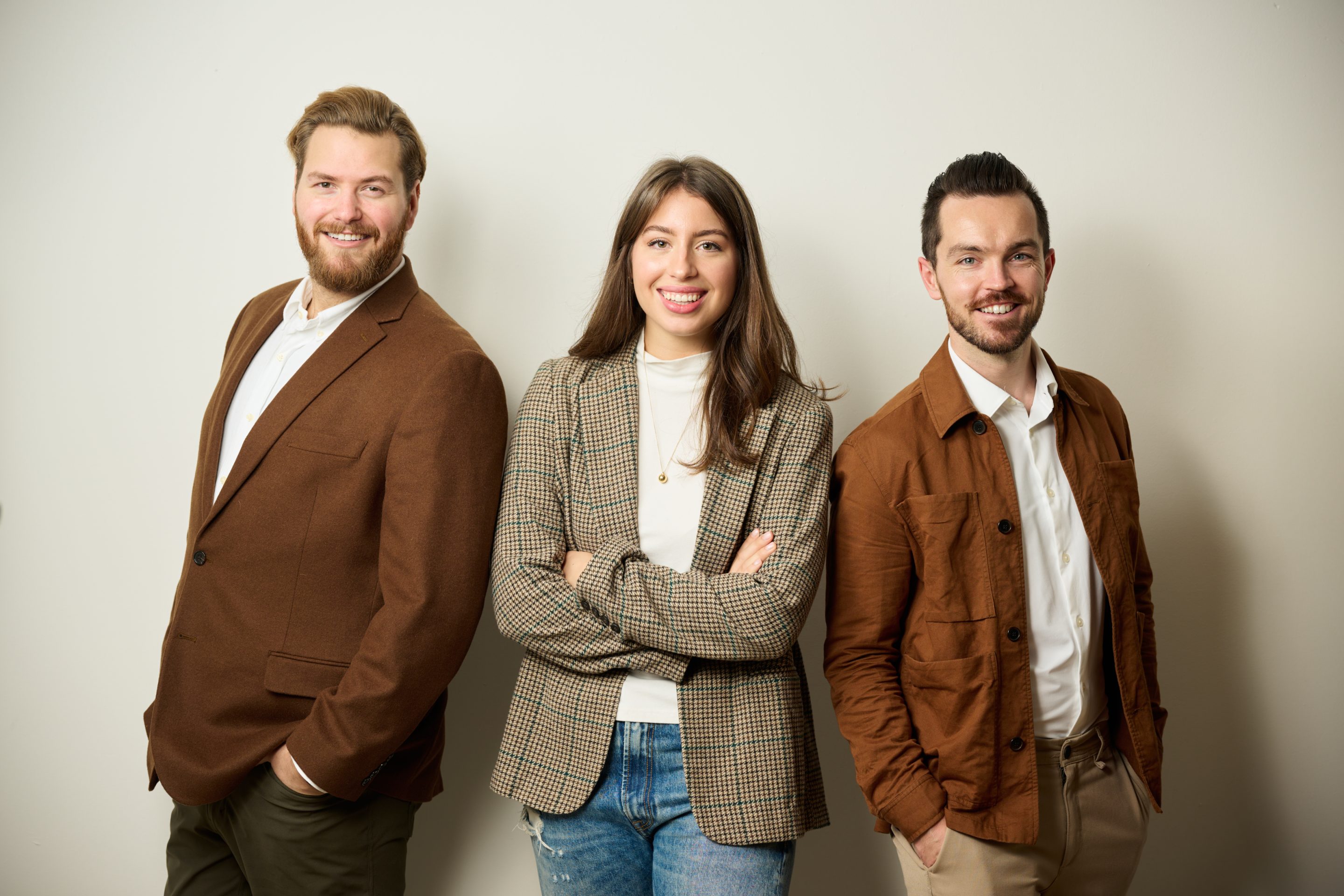 BAXUS team: Tzvi Wiesel on the left, Carrie Kellar in the center, Finian Sedgwick on the right