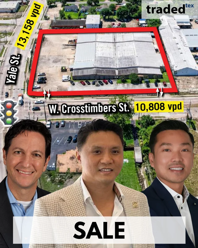Traded sale graphic showing the Crosstimbers property, with Mark Davis, Tony Nguyen and Bruce Nguyen from left to right