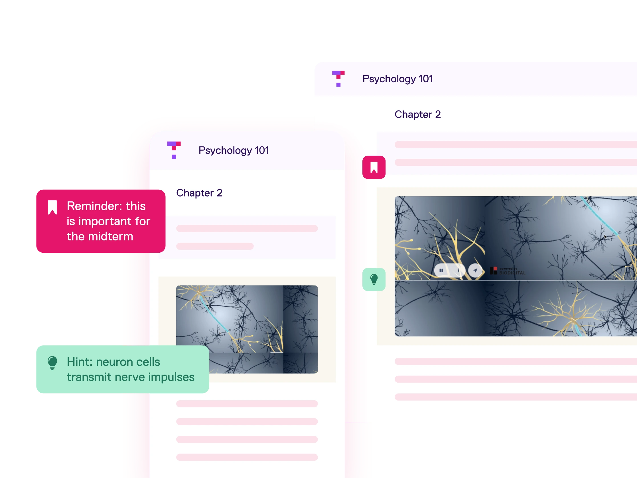 Top Hat’s illustration of its interactive digital course content