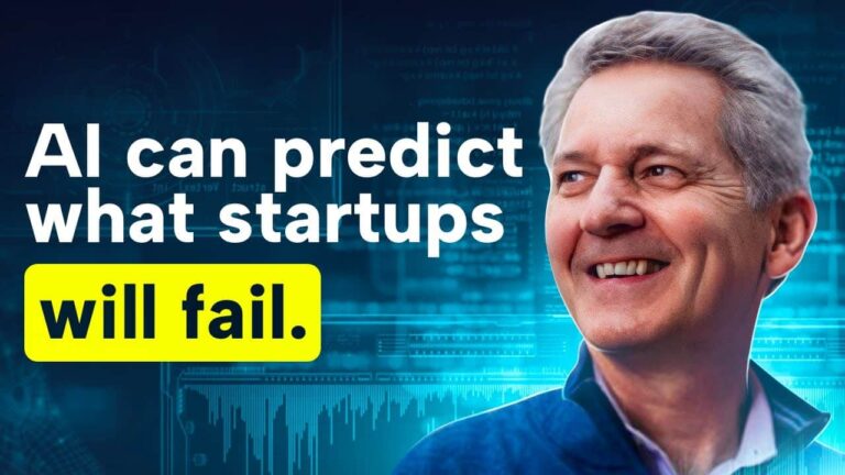 Editorial image of TRAC co-founder Fred Campbell with a headline about predicting startup failure