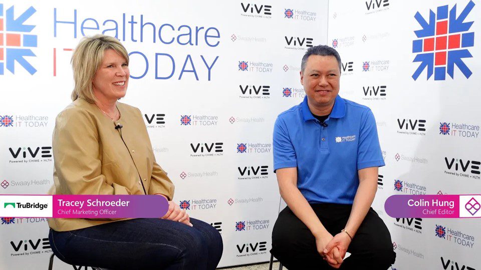 Tracey Schroeder speaking with Colin Hung at ViVE 2024