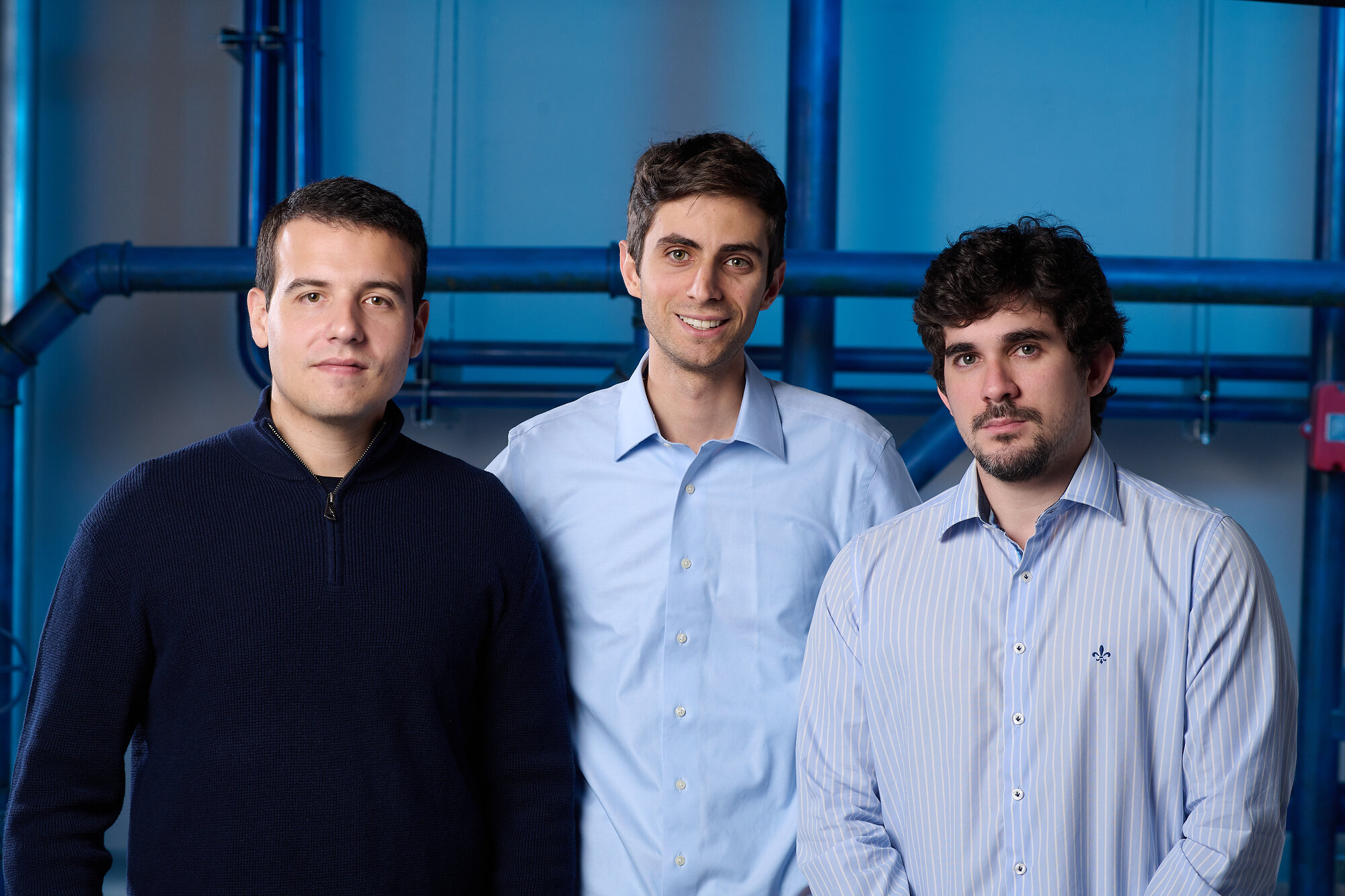 Tractian co-founders Gabriel Lameirinhas, Igor Marinelli and Leonardo Vieira