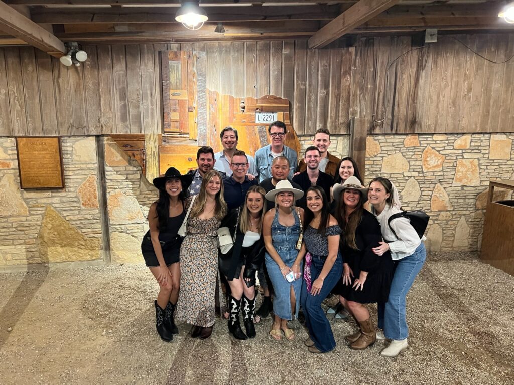 Treble team members gathered during a 2024 retreat in Dripping Springs, Texas
