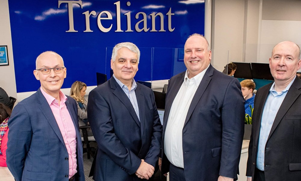 Brendan Gorman, Mel Chittock, David Samuels and Terry Robinson at Treliant’s Belfast expansion announcement