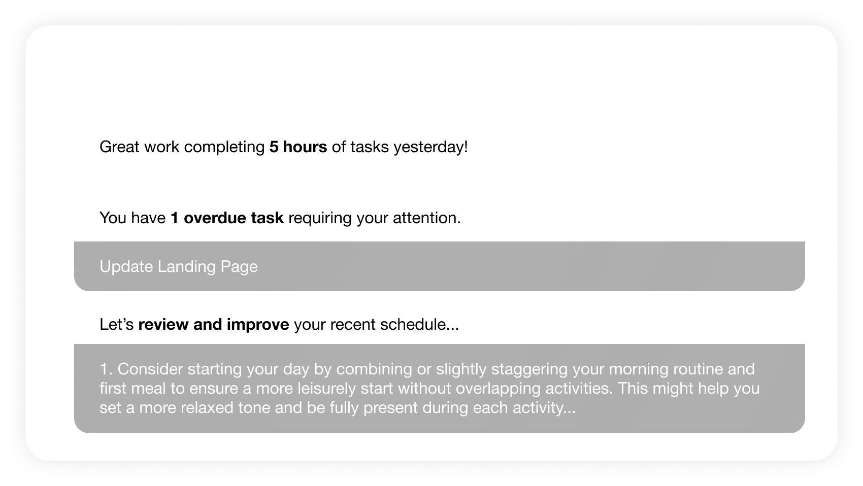 Trevor AI Start My Day email previews beside a daily calendar